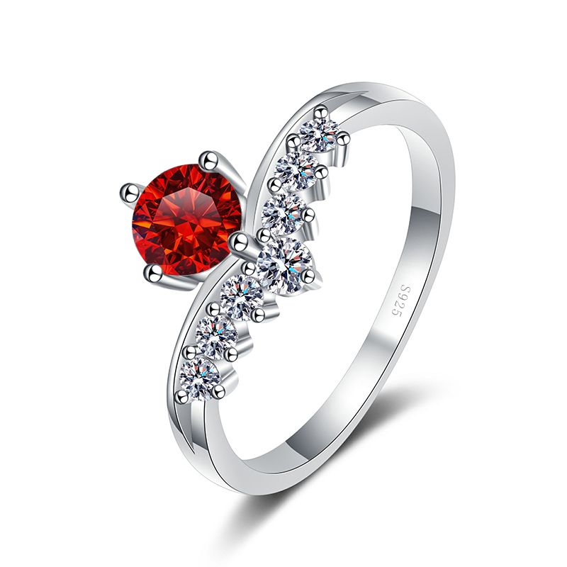 Prstan iz srebra Tancise Moissanite z diamantom in 0,5 karata za ženske, poročni nakit, zaročno darilo_voghion.com