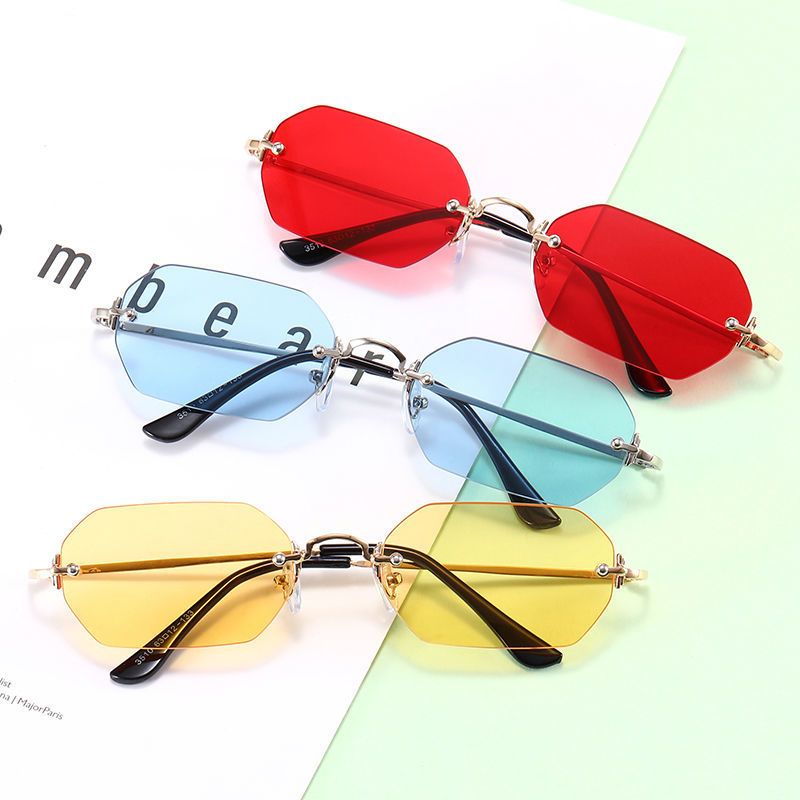 2025 New Retro Sunglasses Borderless Sunglasses Polygonal Small Frame Trendy Personalized Sunglasses_voghion.com