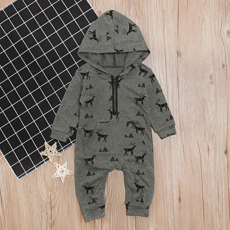 Dziecięcy wiosenny i jesienny chłopięcy kombinezon z długimi rękawami i kapturem, kamuflaż Onesie, kombinezon wspinaczkowy Ha, odzież dziecięca_voghion.com