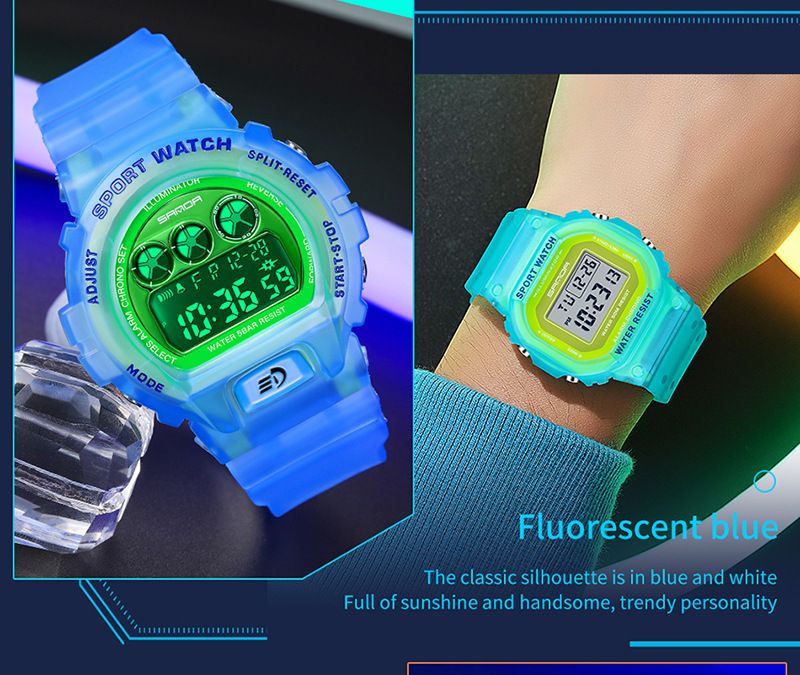 Nyt enkelt display gennemsigtig rem til mænd og kvinder, moderigtigt personlighedsur med lysende og vandtæt rem_voghion.com