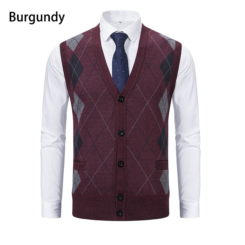 Gilet maglione da uomo autunno e inverno sciolto casual senza maniche più gilet in pile capelli caldi da uomo_voghion.com