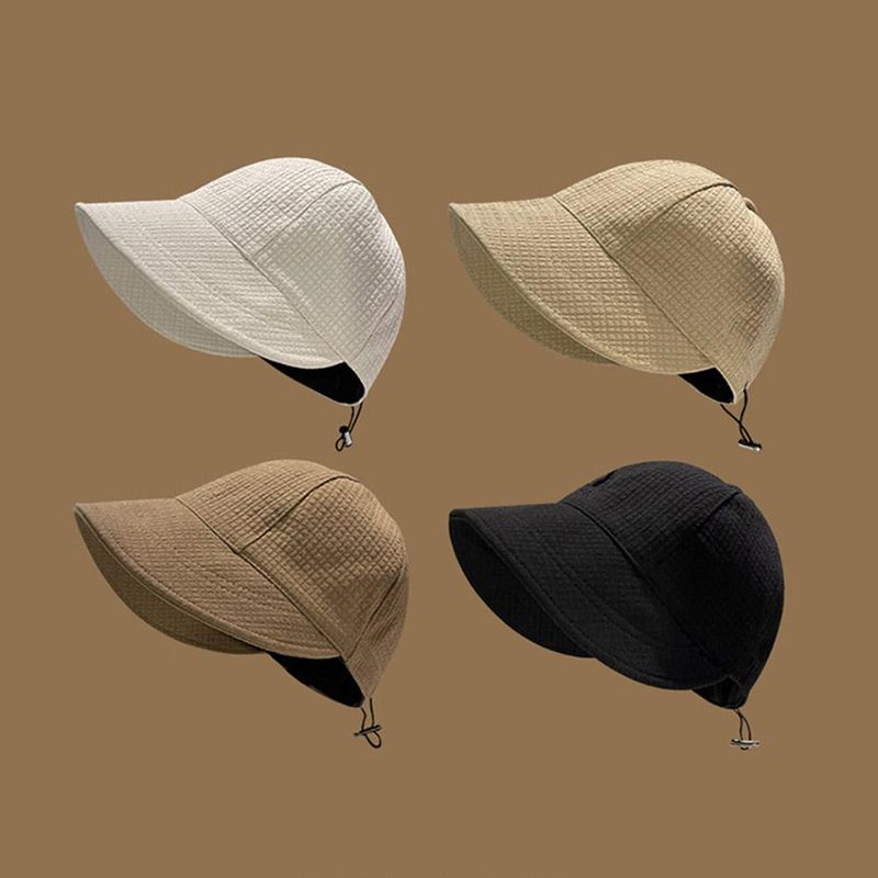 New Arrivals Foldable Wide Brim Women Adjustable Portable Outdoor Beach Bucket Hat Summer Sun Protection Visors Fisherman Cap Panama_voghion.com