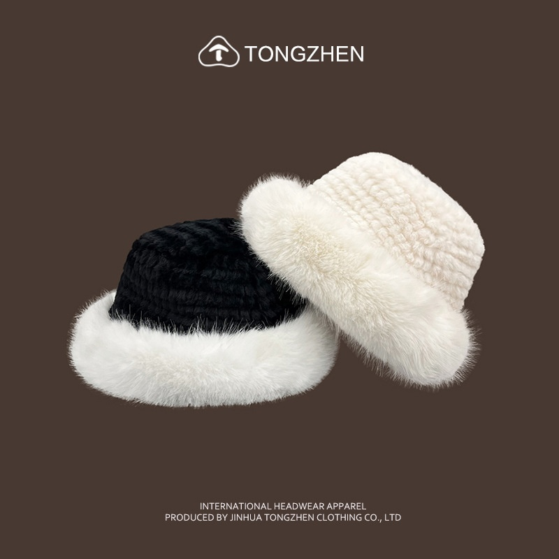 Vidra iepure iarbă femei pescar în toamna iarnă, păstrând cald versatil. Pălărie de bazin de protecție urechi blană de nurcă pt_voghion.com