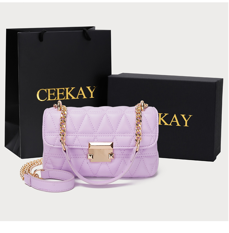 Borsa a tracolla piccola con catena a scacchi CEEKAY, borsa a tracolla di alta qualità con texture di nicchia, borsa da donna, borsa a tracolla, piccola borsa popolare_voghion.com