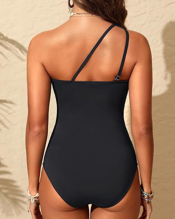 Maillot de bain une pièce conservateur en maille épissée pour femme_voghion.com