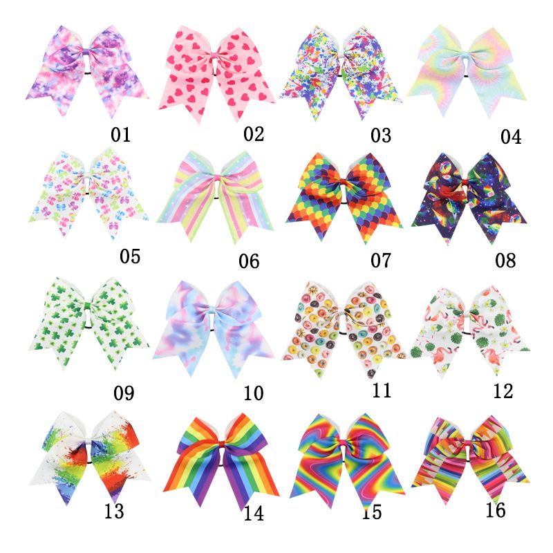 Haochuan - Forcina per capelli con fiocco per bambini, trifoglio, arcobaleno, coda di rondine, anello in pelle fatto a mano, piccolo anello per capelli con margherita, accessori per capelli_voghion.com