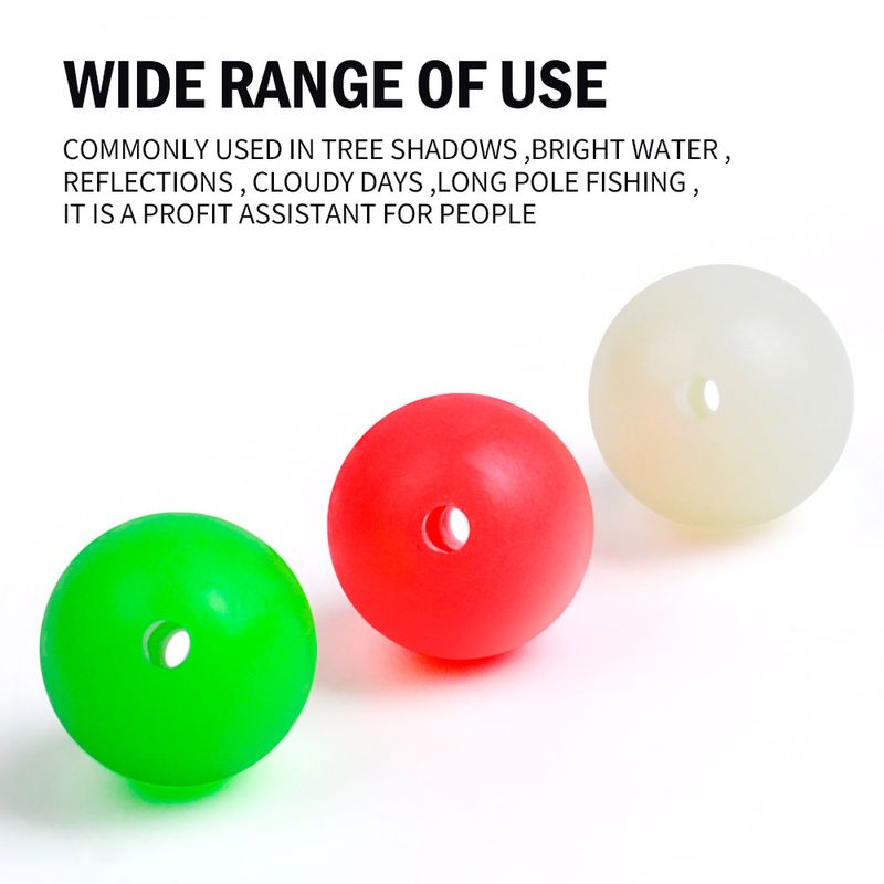Świecąca okrągła perła nocna do połowu ryb morskich, kosmiczne fasolki, stop, plastikowe fluorescencyjne koraliki, akcesoria, 1000 sztuk/worek_voghion.com