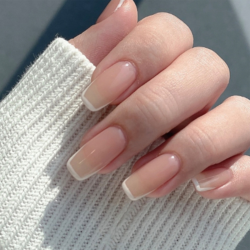 24 Stücke Falsche Einfache Nägel Mittellange Ballett Künstliche Nägel Rosa Mode Drücken Auf Nägel Volle Abdeckung Nagel Tipps Wearabl_voghion.com