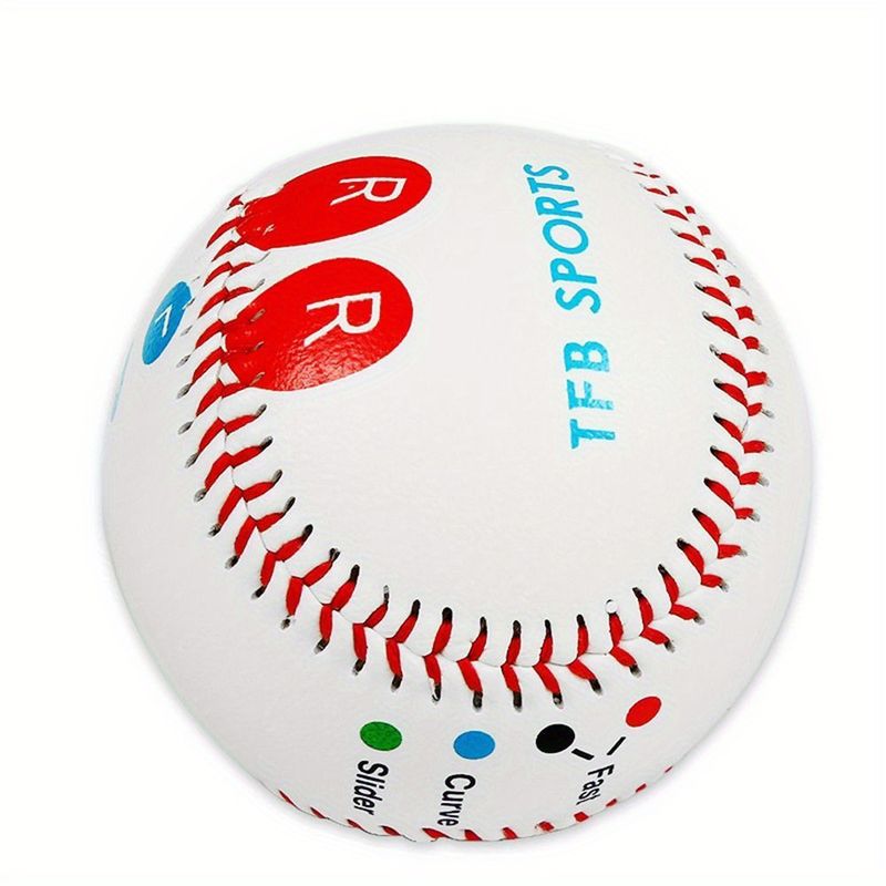 Bola de treinamento de beisebol padrão de 9" com marcadores de posição de dedo para prática de arremesso eficaz Bolas macias e duras_voghion.com