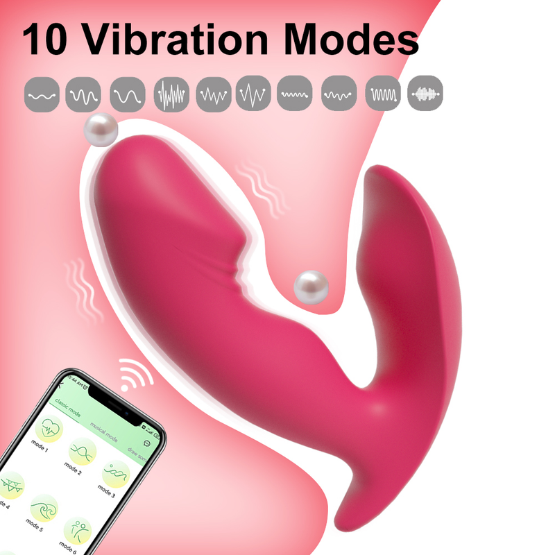 Dildo APP e vibratore remoto senza fili che si dimena, mutandine vibranti Bluetooth indossabili, giocattoli sessuali per donne C_voghion.com
