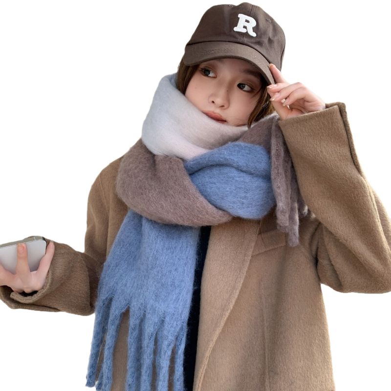 Patchwork Women's Shawl, Versatile 2025 Fall/Winter New_voghion.com