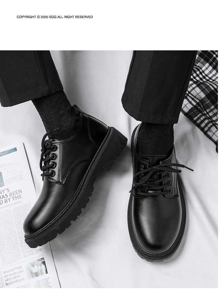 Läderskor för män Klänning Skor Snörningar Brogues Bröllopskontor Formell Skor_voghion.com