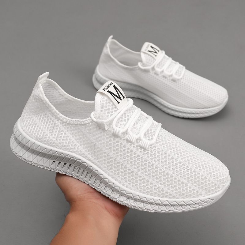 Man Work Shoes Tennis Shoes Sneakers Mesh Canvas Arch Support Footwear Sneakers_voghion.com