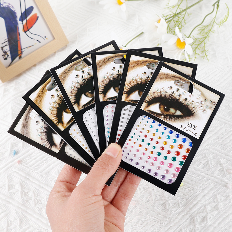 Glänzender Gesichtsschmuck-Aufkleber, Gesichtsschmuck, Diamant-Make-up-Kunst, Eyeliner, temporäre Tätowierung, Party, schlechte Make-up-Tools, Augen_voghion.com