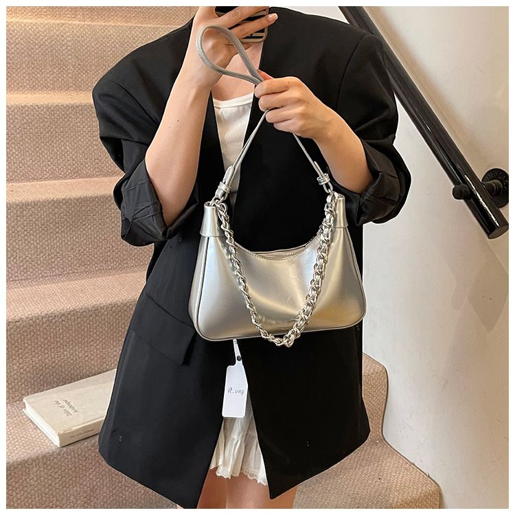 Design Novel Niche, Alsidig til pendling, Minimalistisk stil, Kosmetiktaske med stor kapacitet, Dame skuldertaske med crossbody-effekt_voghion.com