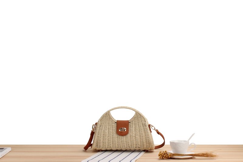 borsa strutturata per le donne borsa di paglia di design di nicchia popolare borsa a tracolla intrecciata alla moda alla moda_voghion.com