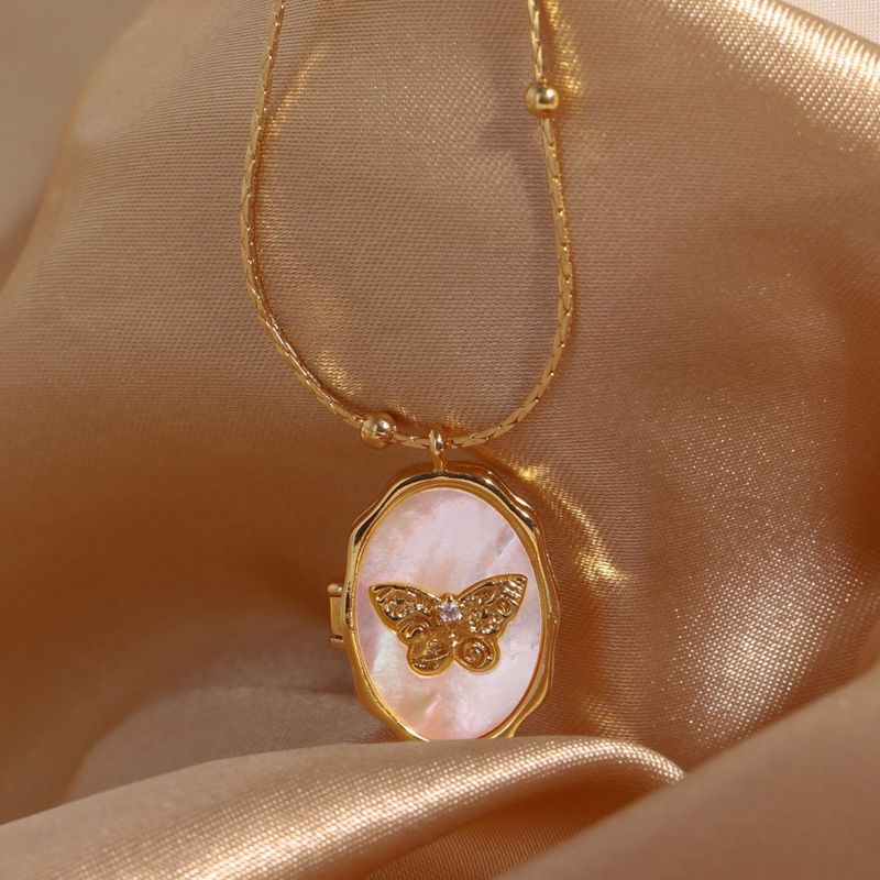 Collier d'amour ouvert et fermé, cadre photo, collier rétro, nouveau, ouvert et fermé, plaqué or véritable_voghion.com