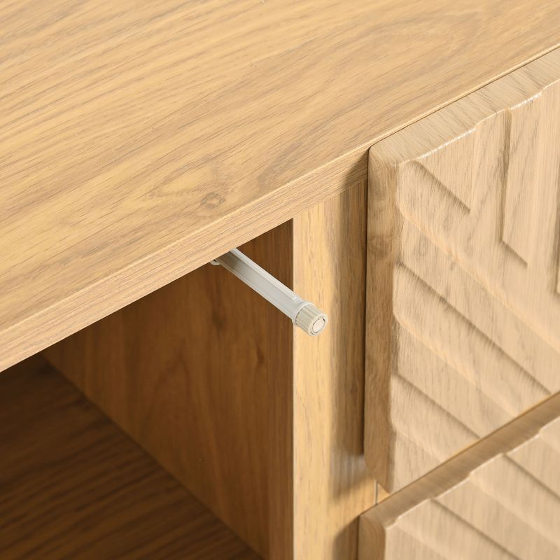 Credenza 140x75cm Mit 2 Türen, 3 Schubladen, Metallbeinen, TV-Schrank_voghion.com