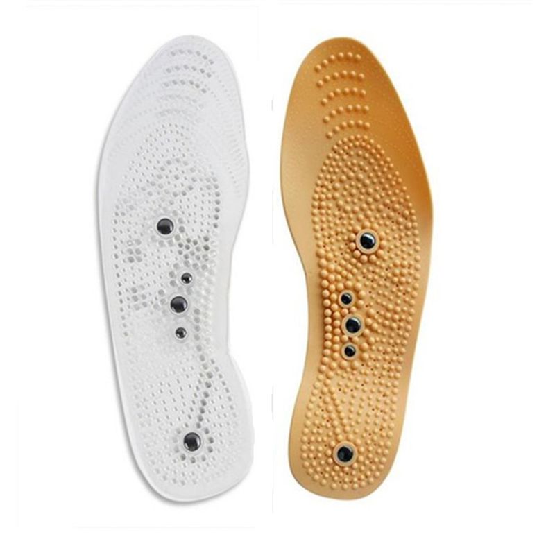 Soletta magnetica traspirante con 5 magneti massaggianti trasparenti gialli per uomo e donna_voghion.com