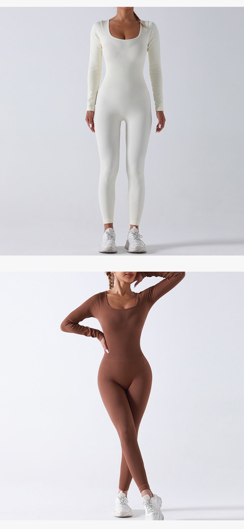 Clearan No Returns Seamless Yoga Integrated Sports Training Fitness Suit High Elasticity Tummy Control Shaping_voghion.com