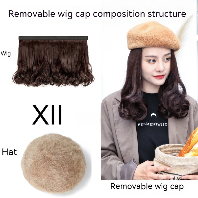 Nuovi capelli ricci lunghi staccabili di vendita calda per le donne nel 2024, nuove parrucche alla moda per cappelli in Europa e America_voghion.com