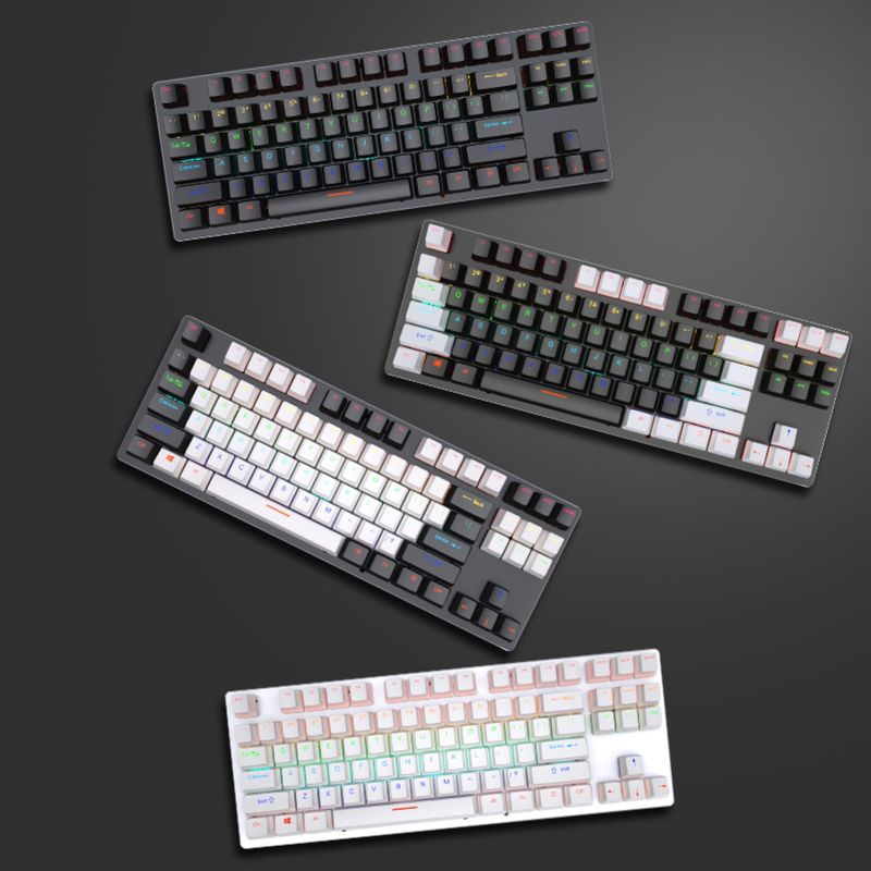 Farfi K550 Tastiera meccanica da gioco USB ergonomica non ritardata cablata con 87 tasti per ufficio_voghion.com