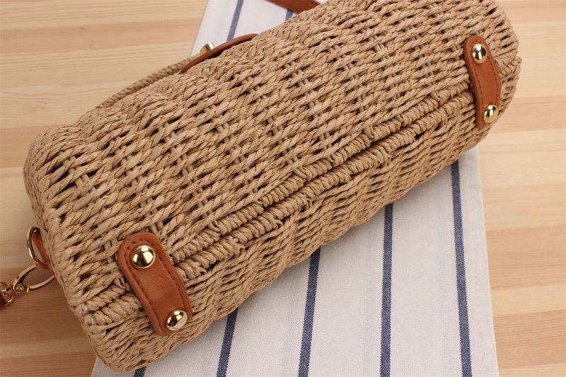 borsa strutturata per le donne borsa di paglia di design di nicchia popolare borsa a tracolla intrecciata alla moda alla moda_voghion.com