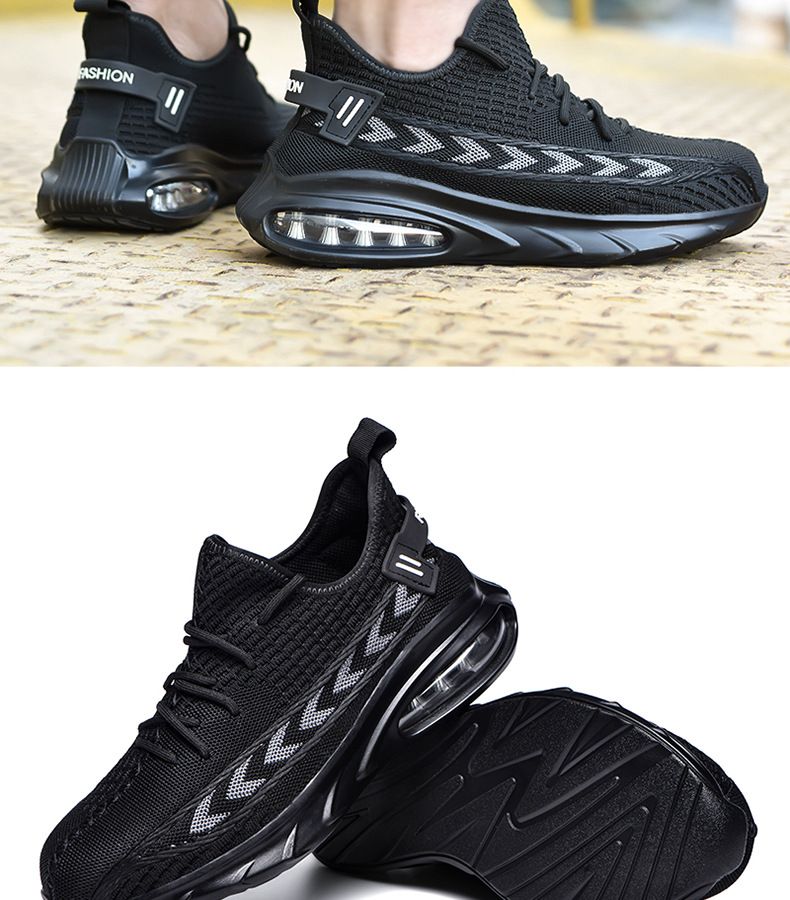 Scarpe da uomo leggere e comode con puntale in acciaio, antiforatura, resistenti all'usura, traspiranti e deodoranti, scarpe da lavoro per cantieri edili_voghion.com