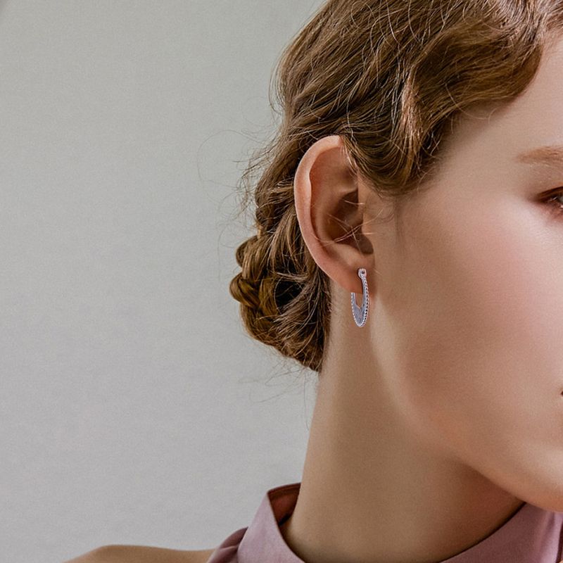 S Pure Silver Fashionable, Simple, Personalized, Trendy, Versatile, Creative Celebrity, Internet Celebrity Earrings,_voghion.com