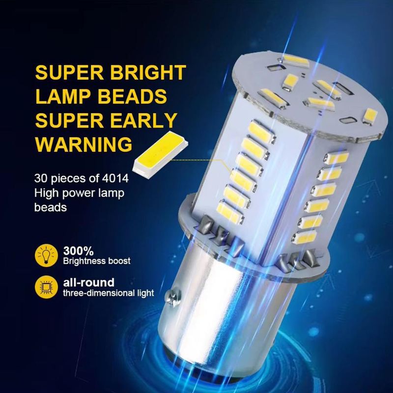 Mootorratta LED suure heledusega tagatuled, vilkuva vesi, 1157 3014 30smd auto pidurisaba_voghion.com