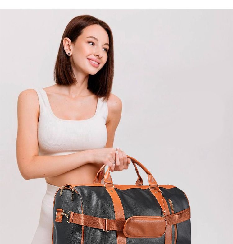 Reesbeutel zesummeklappbar Kostümbeutel nei grouss Kapazitéit Handgepäckbeutel PU multifunktionell zesummeklappbar Späicherbeutel_voghion.com