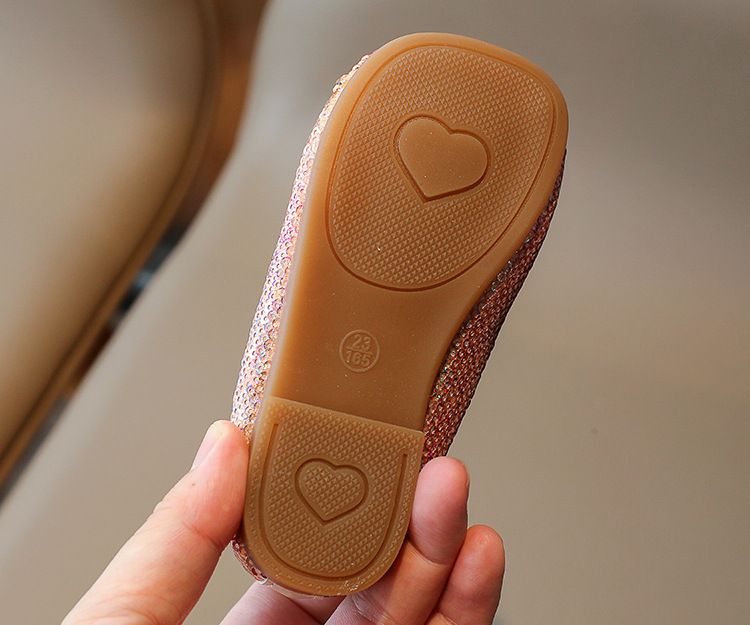 Mutter & Kinder Süße Pailletten Mädchen Prinzessin Schuhe Kinder weiche Sohle Kinder Kristall Einzelschuhe 2024 Herbst neue kleine Lederschuhe Großhandel_voghion.com