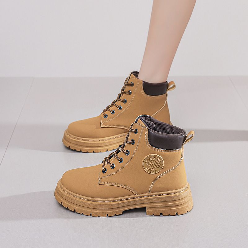 High-top Martin Women, Autumn New British Style Short Korean Version Versatile Thick-soled Casual Work Boots, Snow Boots_voghion.com