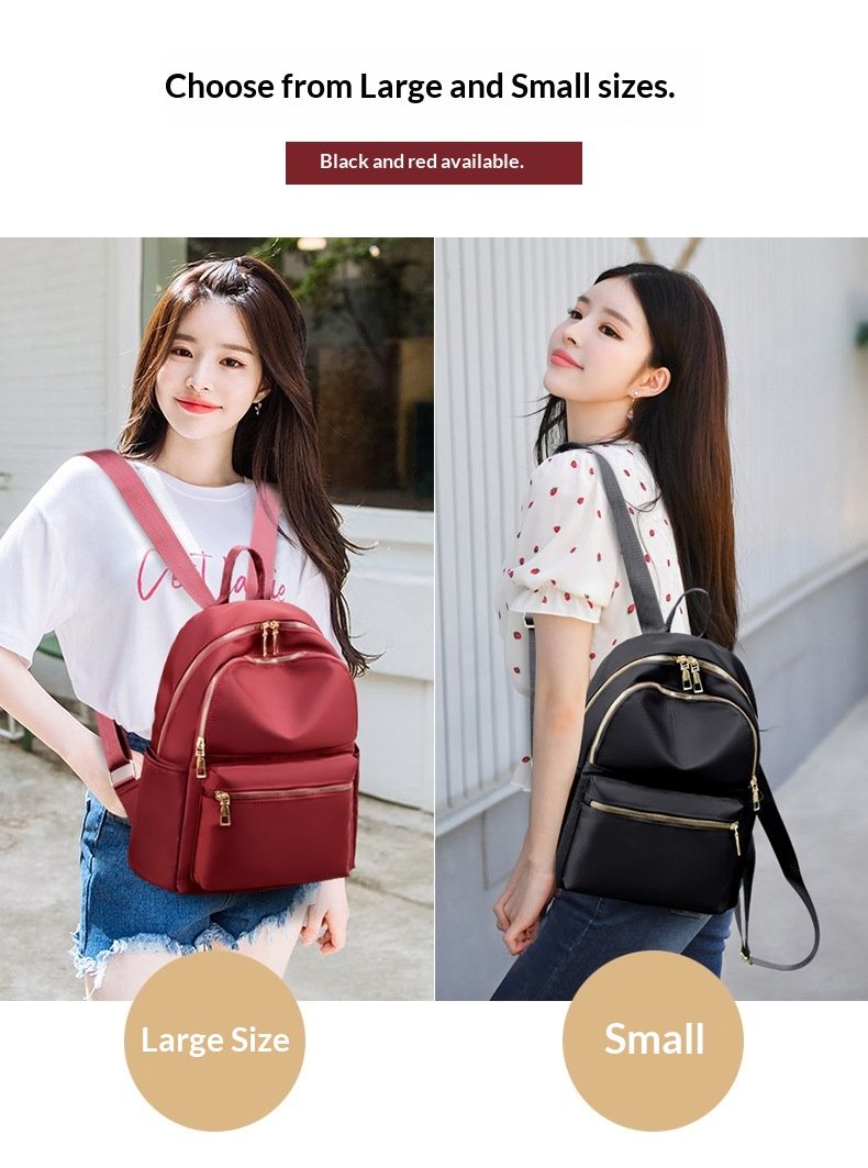 Satin Satin Factory Direct Sales 2024 New Trendy Korean Version Versatile Single Shoulder Crossbody Fashion Oxford Cloth Backpack_voghion.com