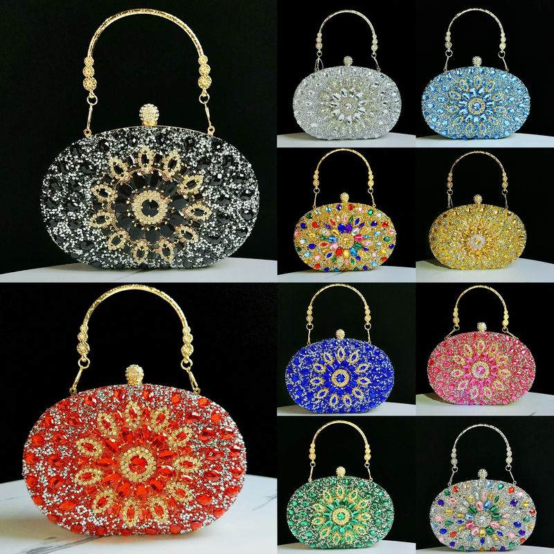 New Water Girasole Pieno di Diamanti Uovo d'Oca Piccola Borsa per banchetti Qipao da donna con croce diagonale palmare_voghion.com