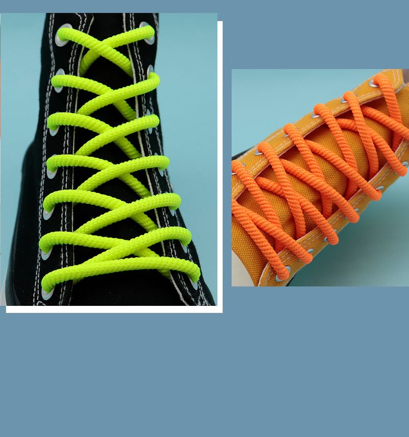 Lacci per scarpe circolari a spirale in tinta unita, adatti per scarpe casual e sneakers_voghion.com