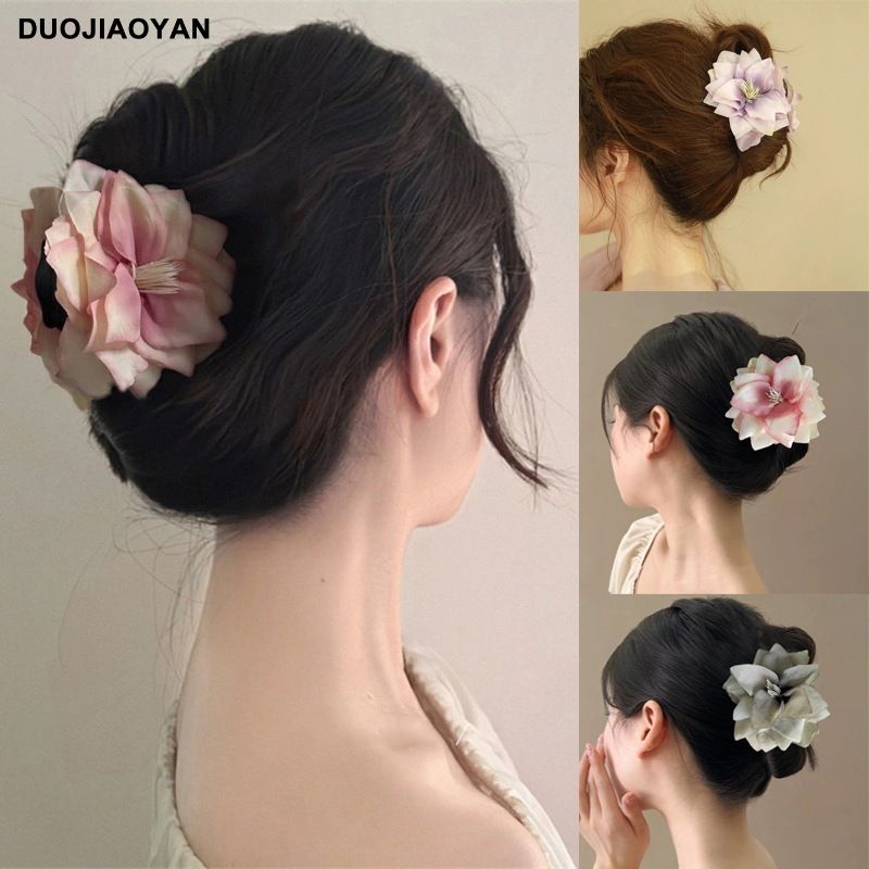Neuer dreidimensionaler Lilienblüten-Temperament-Griffclip, weiblicher Nischenblumen-Haarclip, Atmosphären-Haar-Accessoire_voghion.com