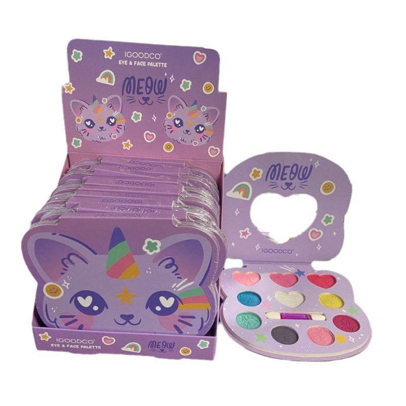 Makeup Sets IGOODCO New Small 10 Color Cat Pattern Eyeshadow Palette Matte Pearlescent Cute Makeup Palette_voghion.com