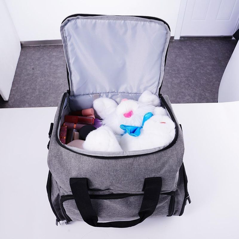 Nagellack Späicherbeutel Travel Carrying Case fir Kosmetik Nagelkunst Accessoiren Nagellack Organizer mat 2 eraushuelbare Poschen_voghion.com