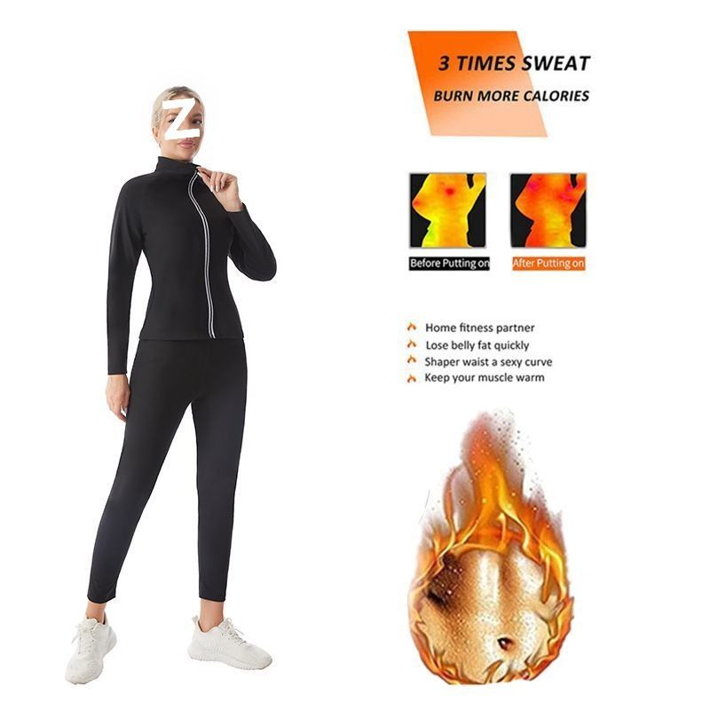 Damenbekleidung, Premium-Trainingsanzug für Damen – atmungsaktives Trainingsoutfit mit reflektierendem Reißverschluss und bequemer Passform für Fitnessstudio, Laufen und Gewichtsabnahme_voghion.com