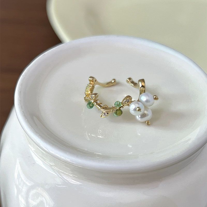 Frisches Grün für Frauen, Nischendesign mit einem Sinn für Raffinesse, Perlen-Emaille-Perlen-Best-Friend-Matching-Index_voghion.com