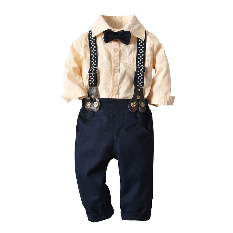 Kinderkleidung neuen stil jungen baumwolle komfortable bambus baumwolle langärmeliges hemd latzanzug kleid kinder babysuit_voghion.com