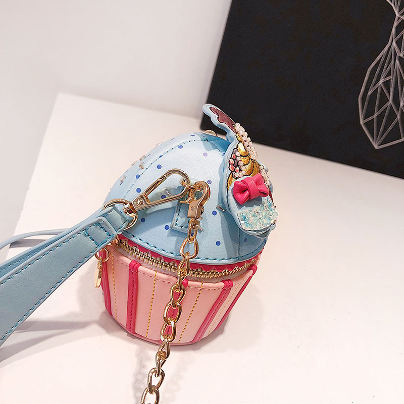 Autumn and winter new fashion lady personality creative net red ice cream cartoon cute chain crossbody bag_voghion.com