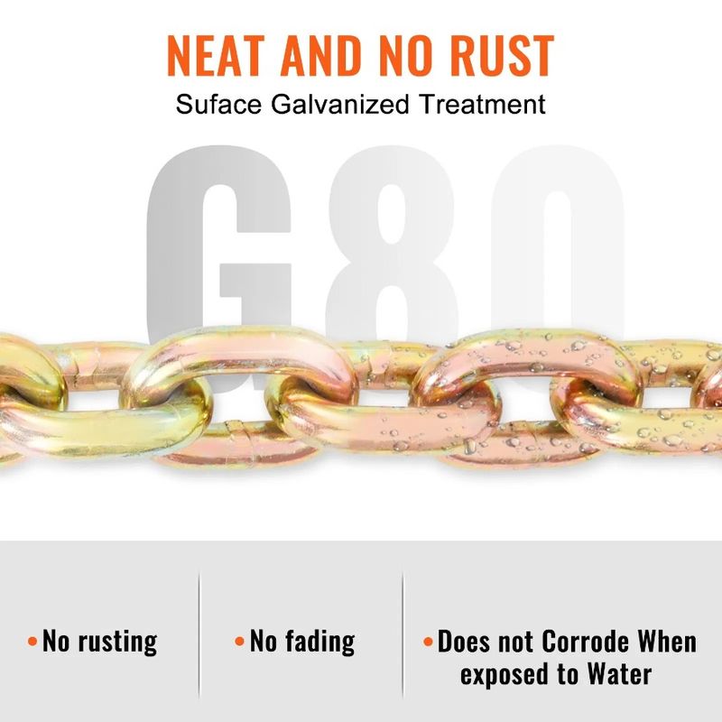Transport 20' Limit Grab 7100 Binder G80 Down Lbs X 3 Tow Working Certified Galvanized Chain Tie Load With Chain DOT Hooks 8''_voghion.com