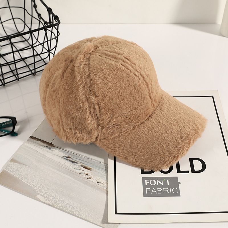 Unisex Rabbit Hair Baseball Winter Head Around Plush Ear Protection Cap Hat_voghion.com