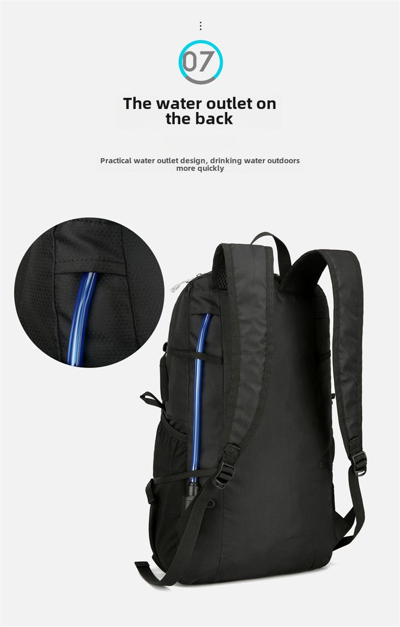 Sac à dos d'alpinisme léger et multifonctionnel, pliable et anti-éclaboussures, pour l'extérieur et la journée_voghion.com