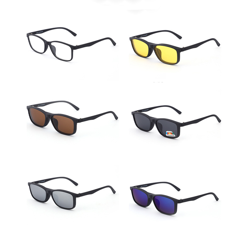 Magnetic Clip-on Sunclasses Polarized Outdoors Sport Driving Eyeglass Frames_voghion.com