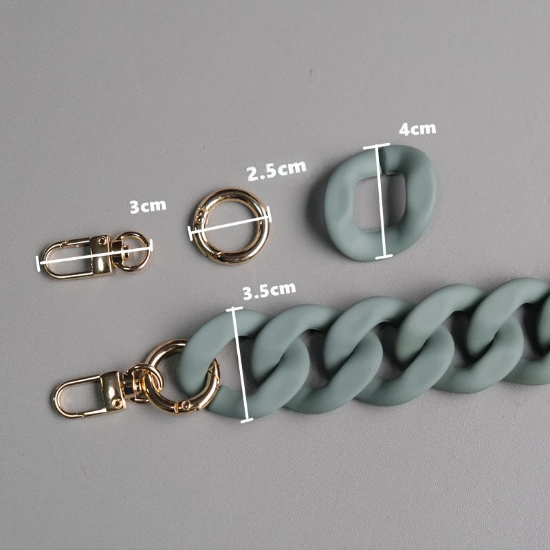 Fashion Colorful Acrylic Resin Color-Block Handmade Detachable Thick Chain, Women's Bag Decorative Chain_voghion.com