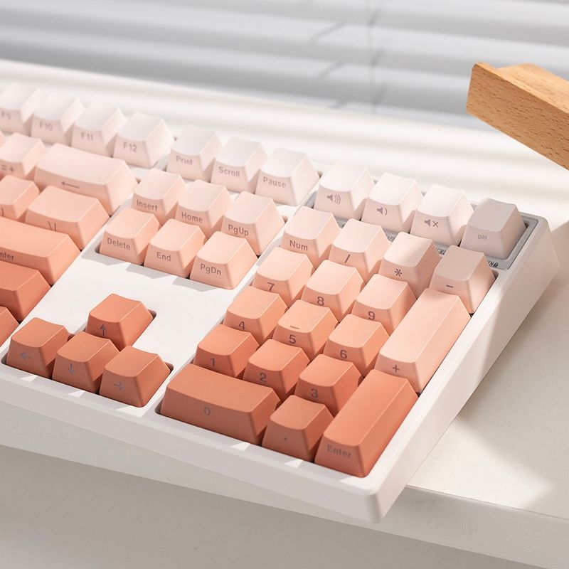 Teclado Walking Cat M108 Nical con grabado lateral, degradado, transparente, inalámbrico, con cable, para oficina, con sonido Mahjong Z108_voghion.com