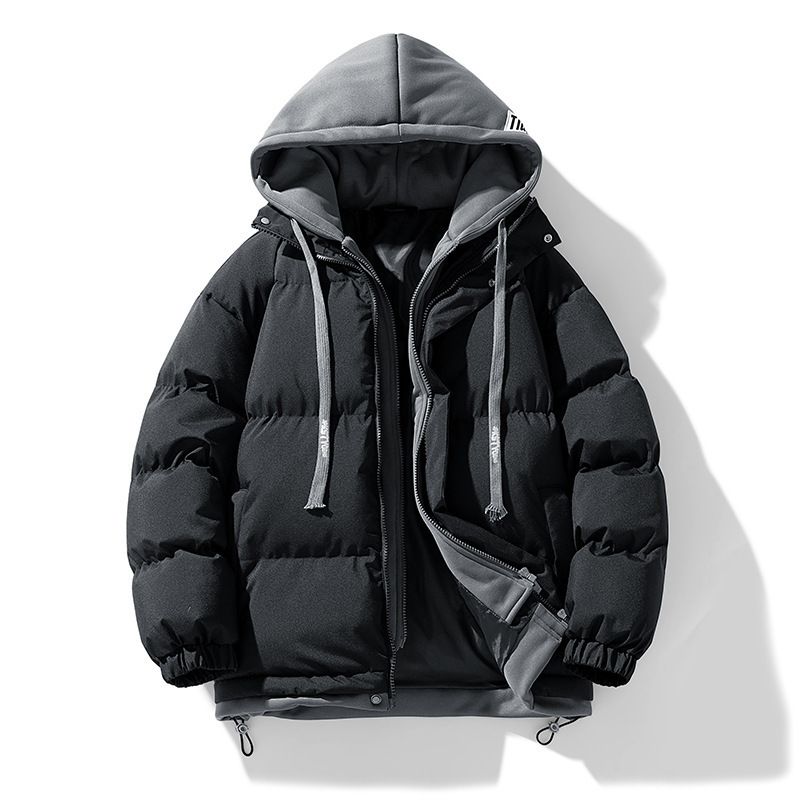 Men's Trendy 2024 New Winter Cotton Coat Plus Size Hooded Two-Piece Couple Puffer Jacket_voghion.com